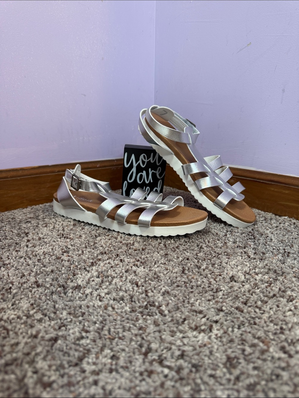 Silver sandals